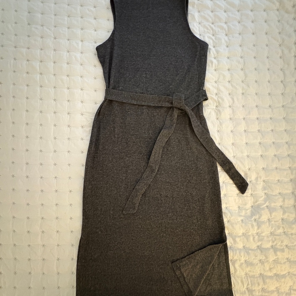 Time and Tru Charcoal Sleeveless Midi Dress